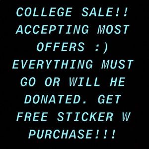 COLLEGE SALE